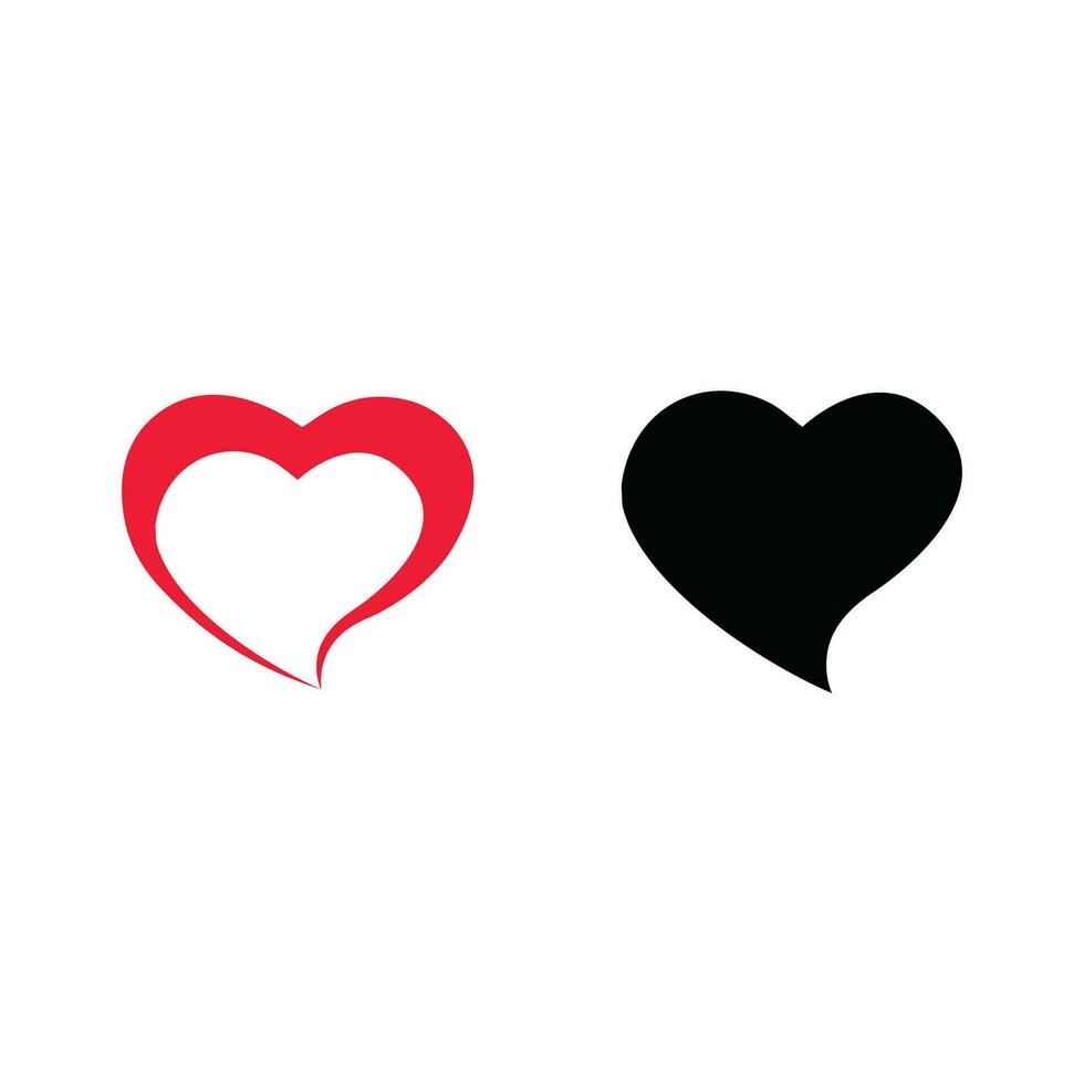 Hearts icon collection. Valentine's day heart symbol. vector