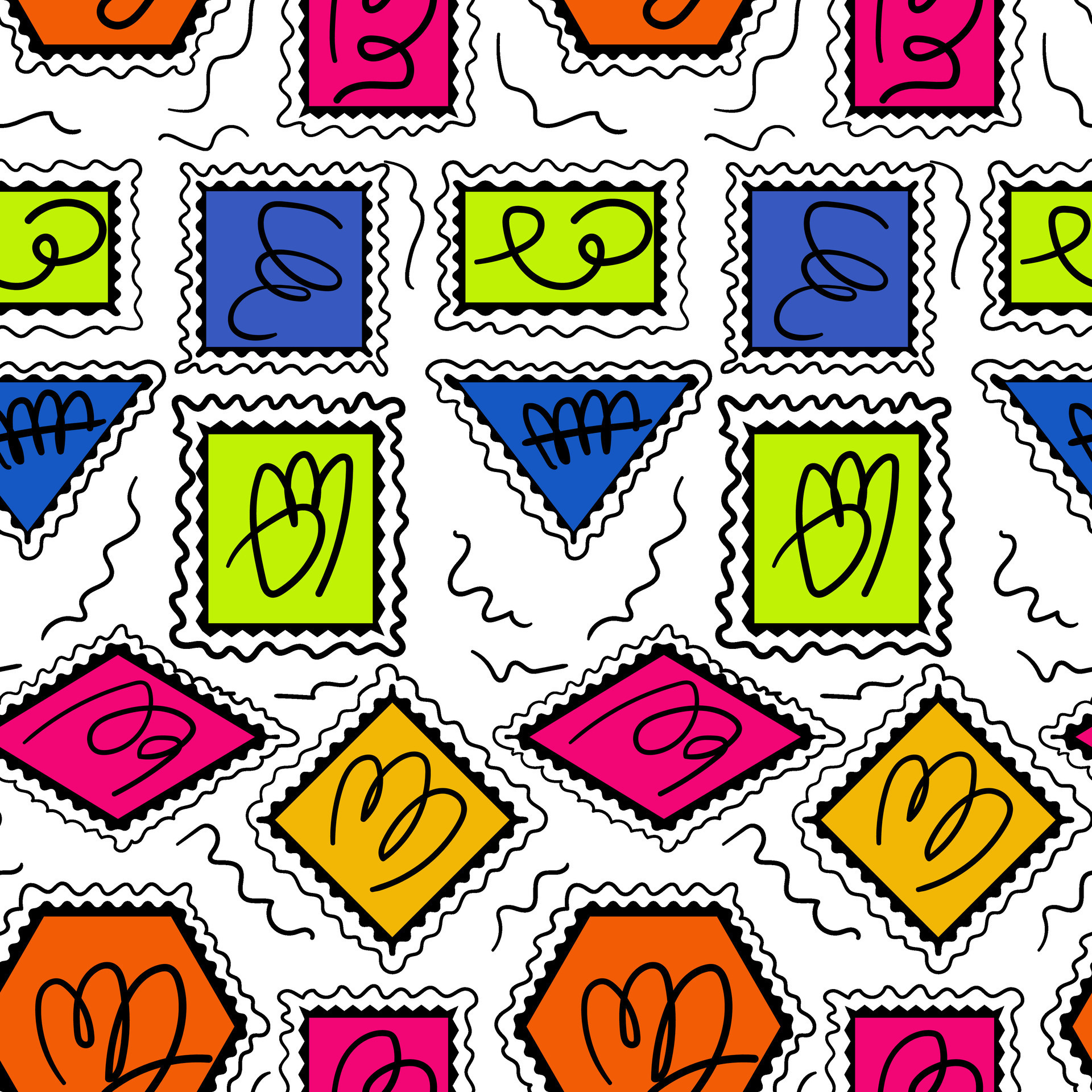 Seamless background for mailing lists with vivid abstractions. Vector