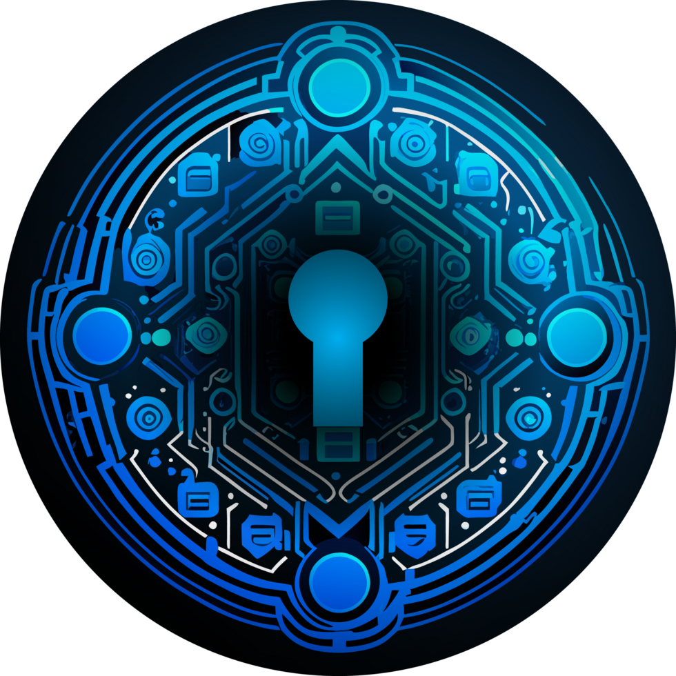moderno tecnologia serratura sicurezza informatica ritagliare icona png