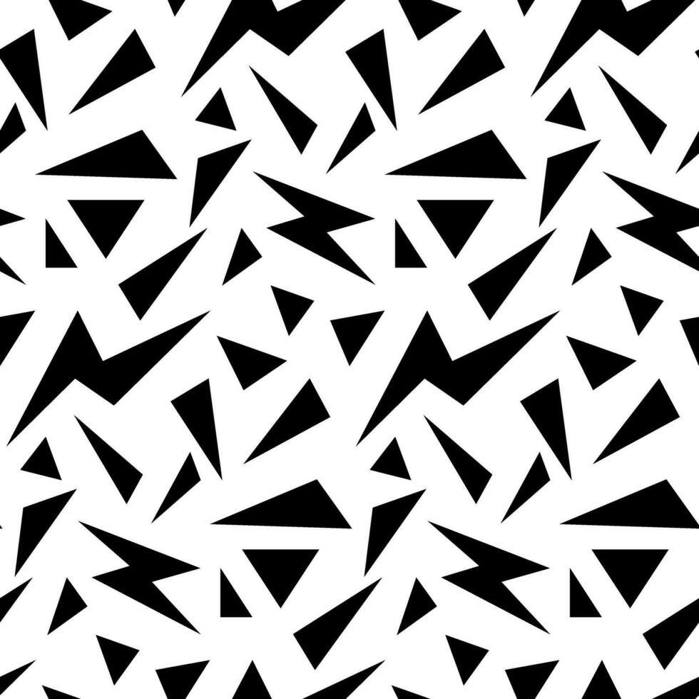 resumen antecedentes con varios afilado, zigzag, triangulos, relámpago y flecha patrones. agresivo antecedentes con movimienot. impresión en textiles y papel vector