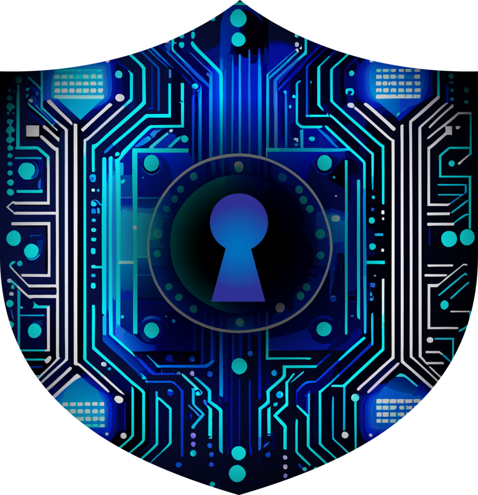 Modern Technology Shield Cybersecurity Crop-out png