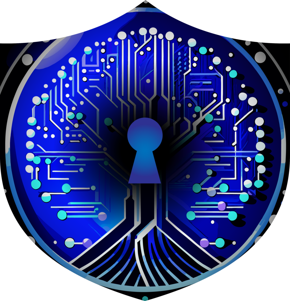 Modern Technology Shield Cybersecurity Crop-out png