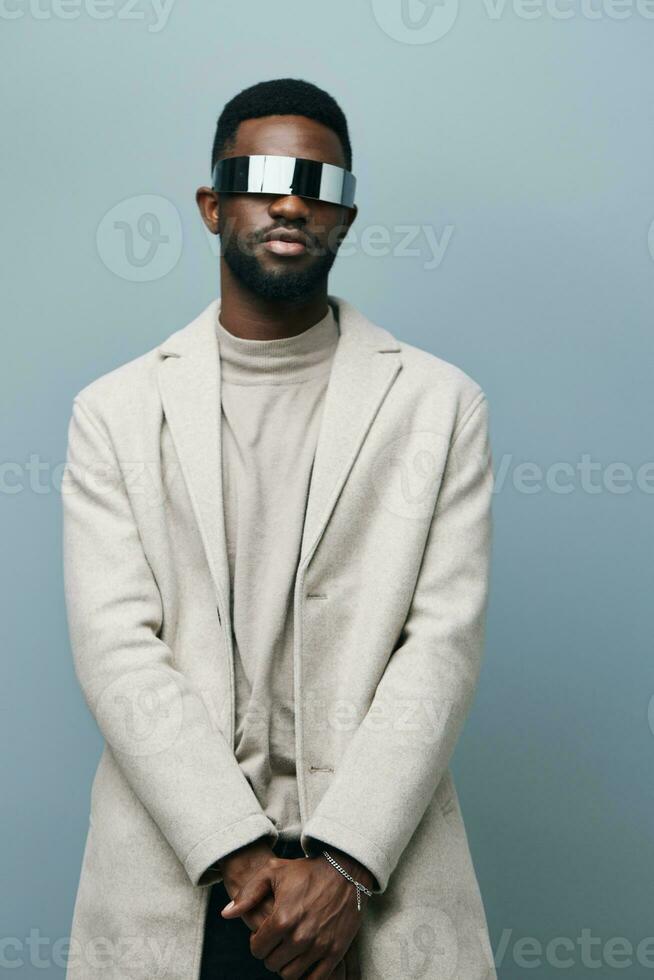 american man person fashion portrait style model stylish american black african jacket photo