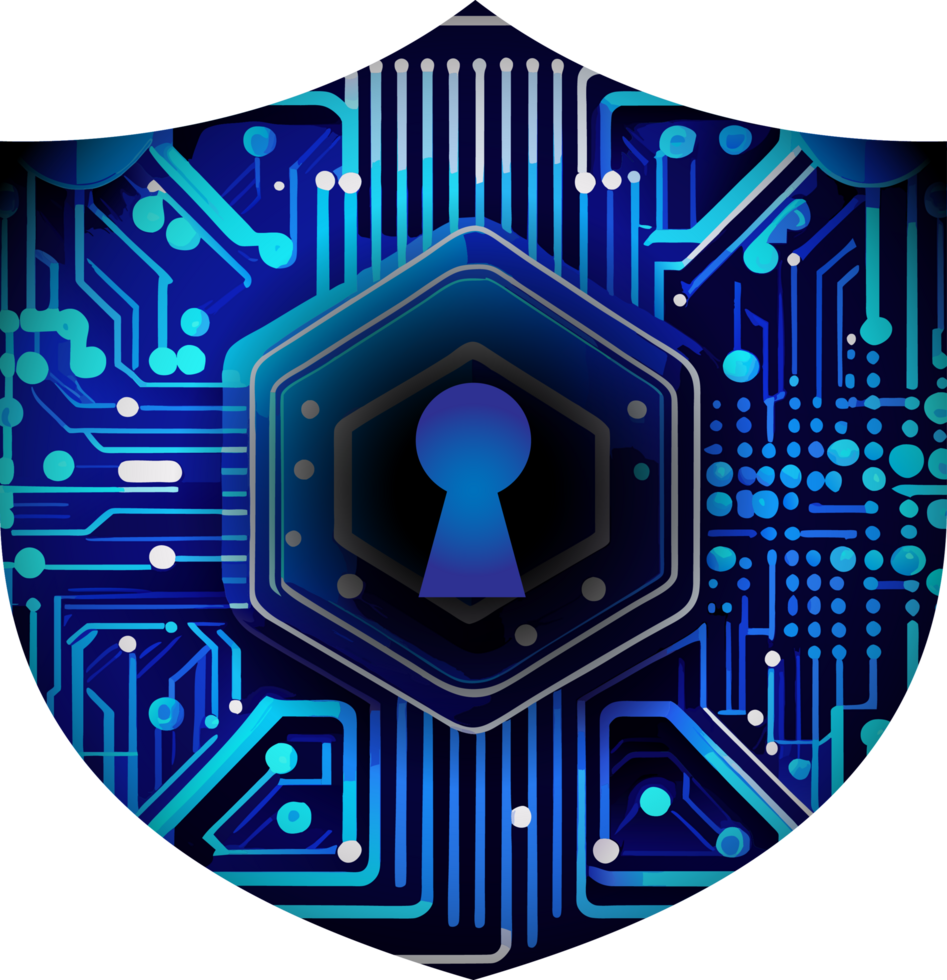Modern Technology Shield Cybersecurity Crop-out png
