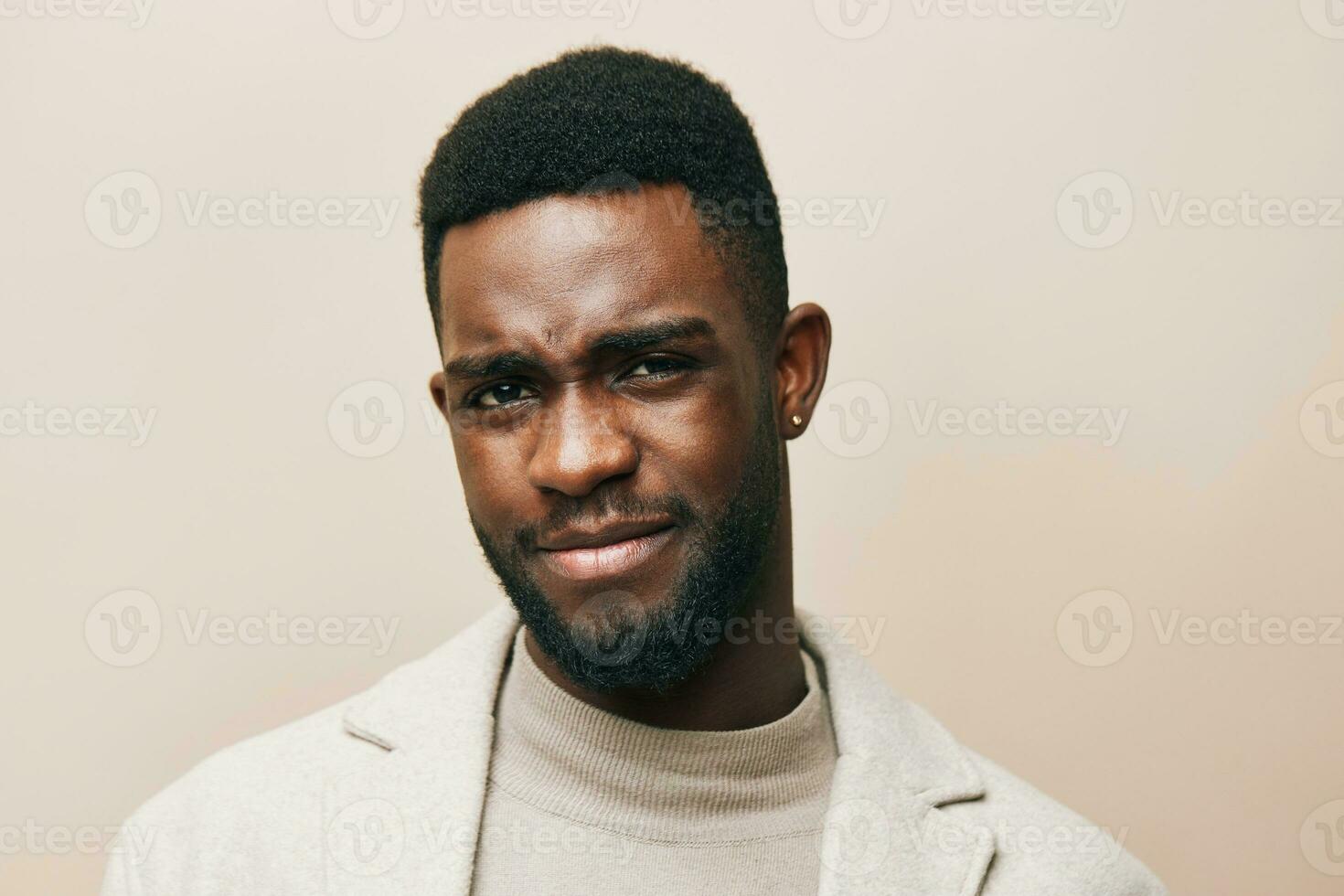 jacket man beige stylish style portrait person african model american black fashion photo
