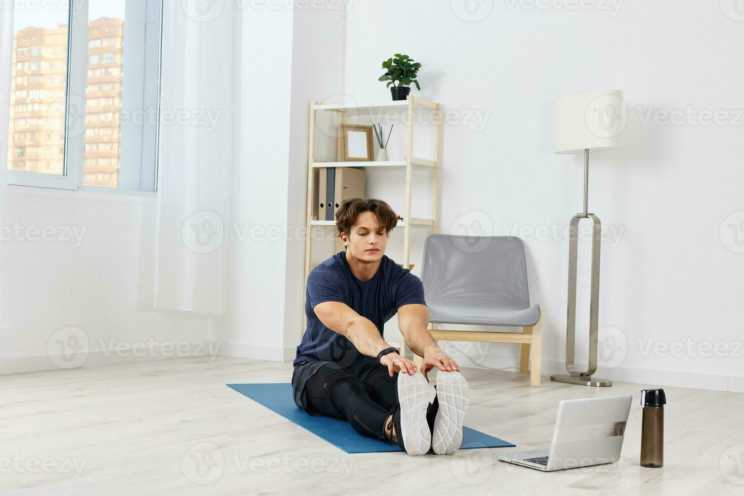 activity man health lifestyle sport training healthy house indoor home muscular photo