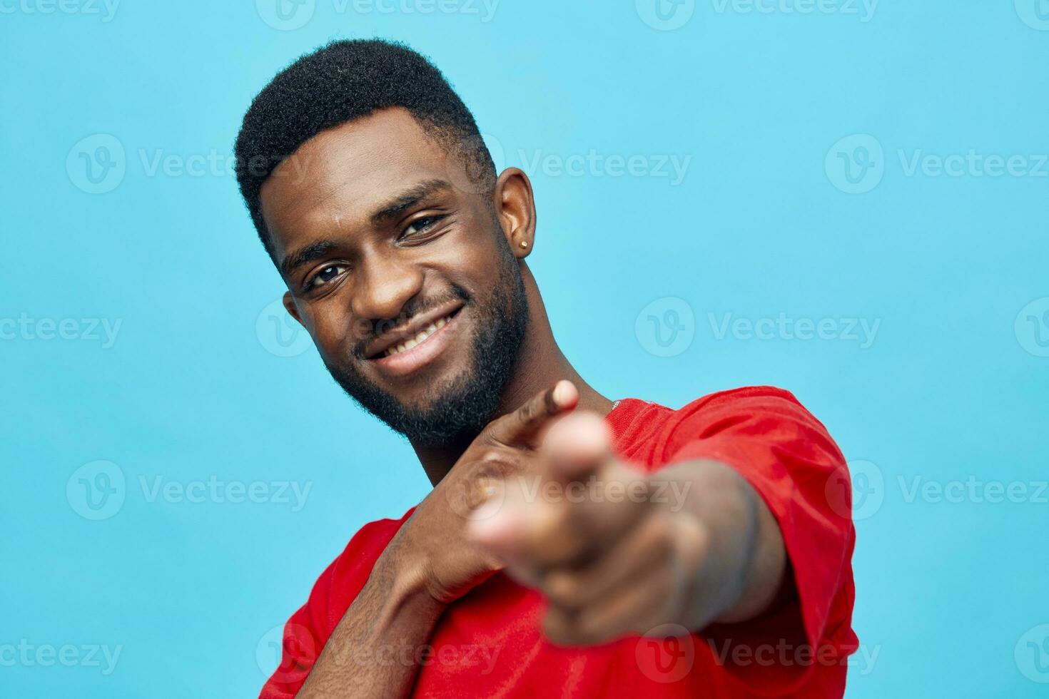 guy man american american jacket fashion background face black african portrait red blue photo