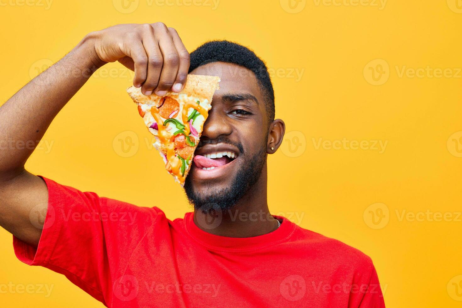 man guy online black smile obesity background food pizza food happy delivery fast photo