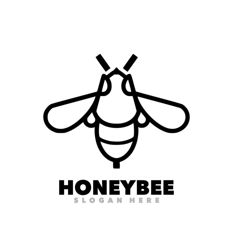 Honeybee line art simple vector