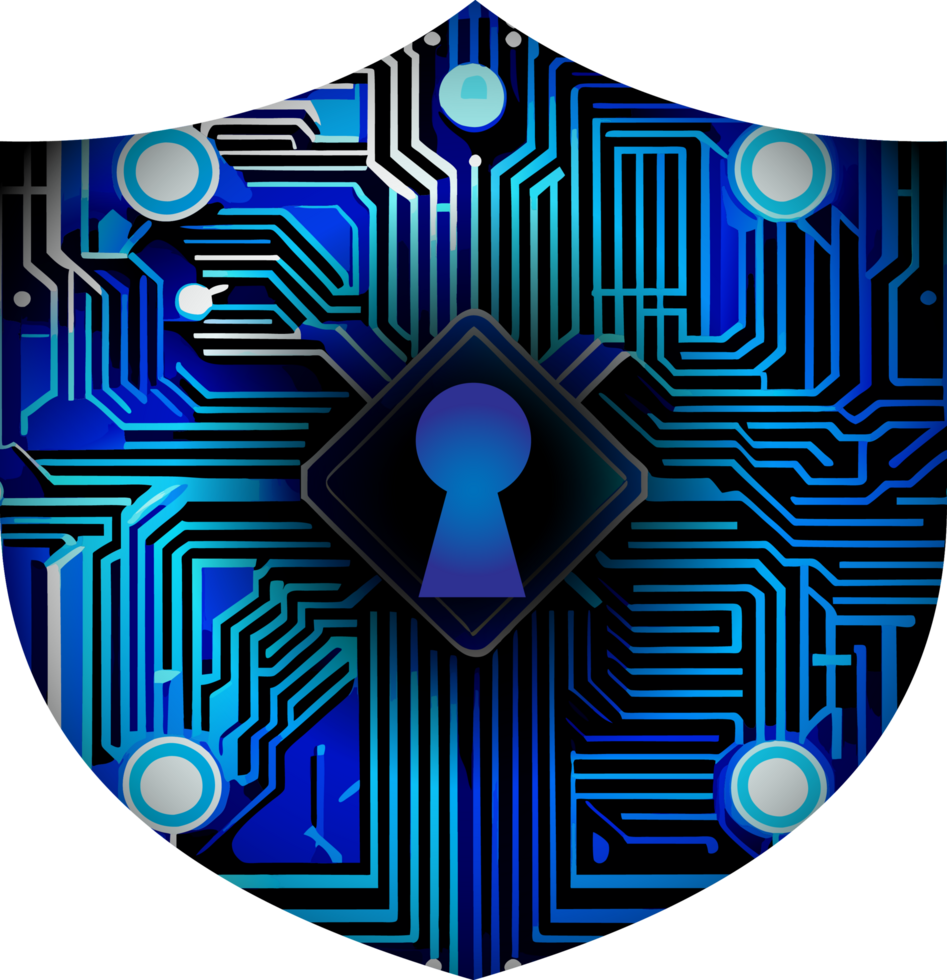 Modern Technology Shield Cybersecurity Crop-out png