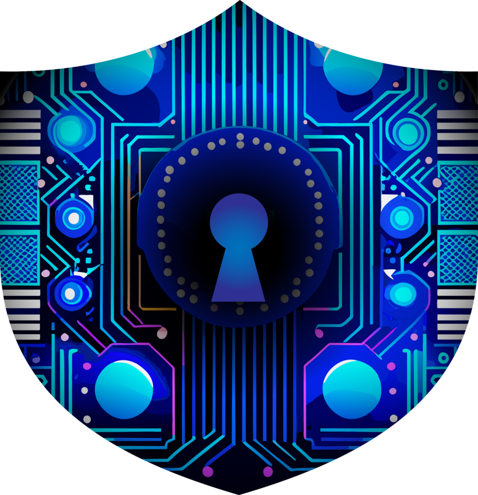 Modern Technology Shield Cybersecurity Crop-out png
