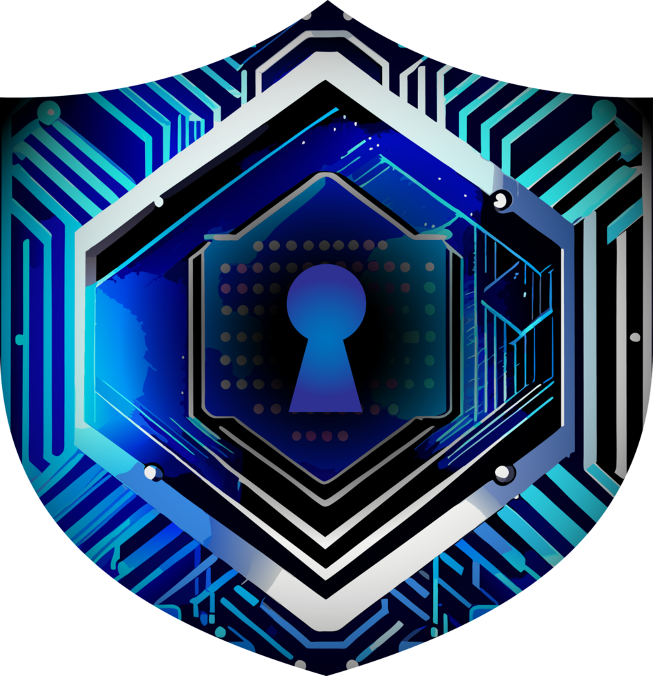 Modern Technology Shield Cybersecurity Crop-out png