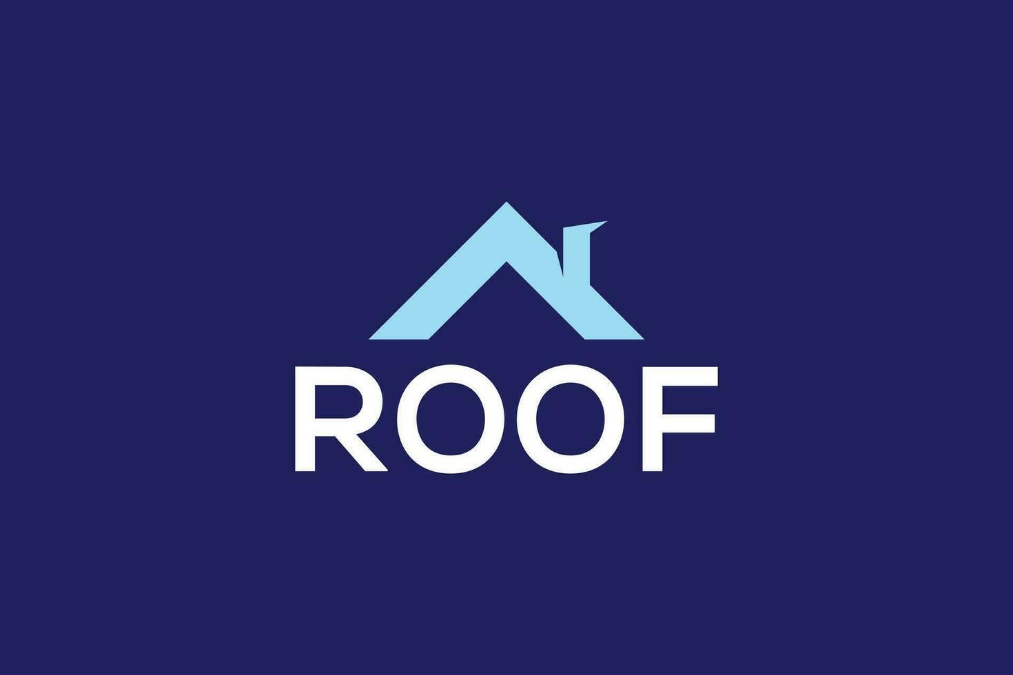 Roof real estate home logo design vector template