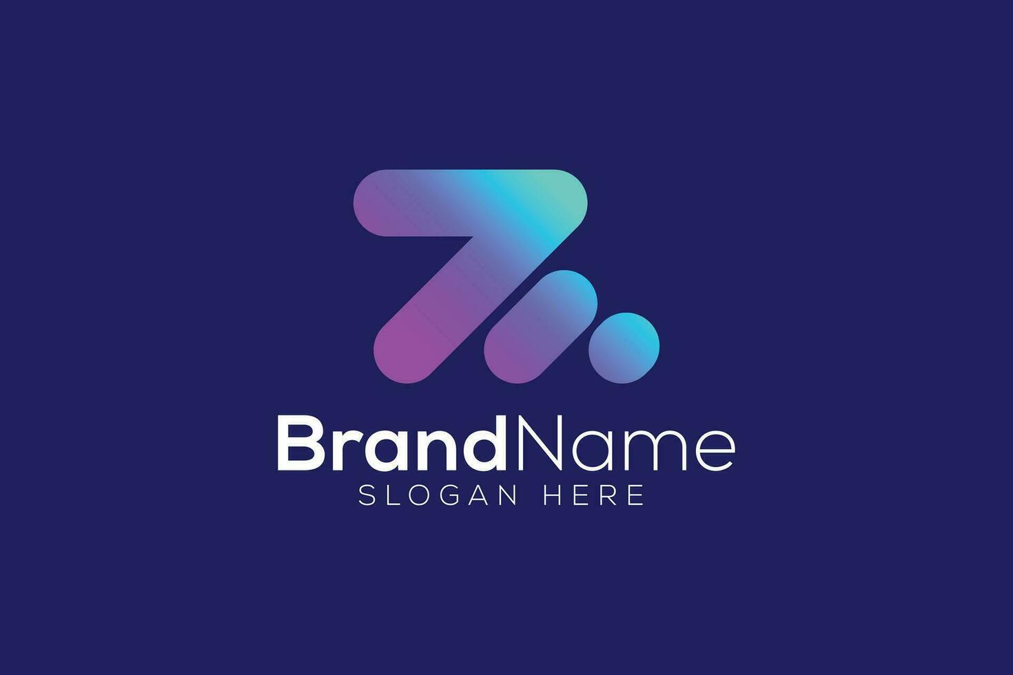 Letter Z technology gradient logo design vector template
