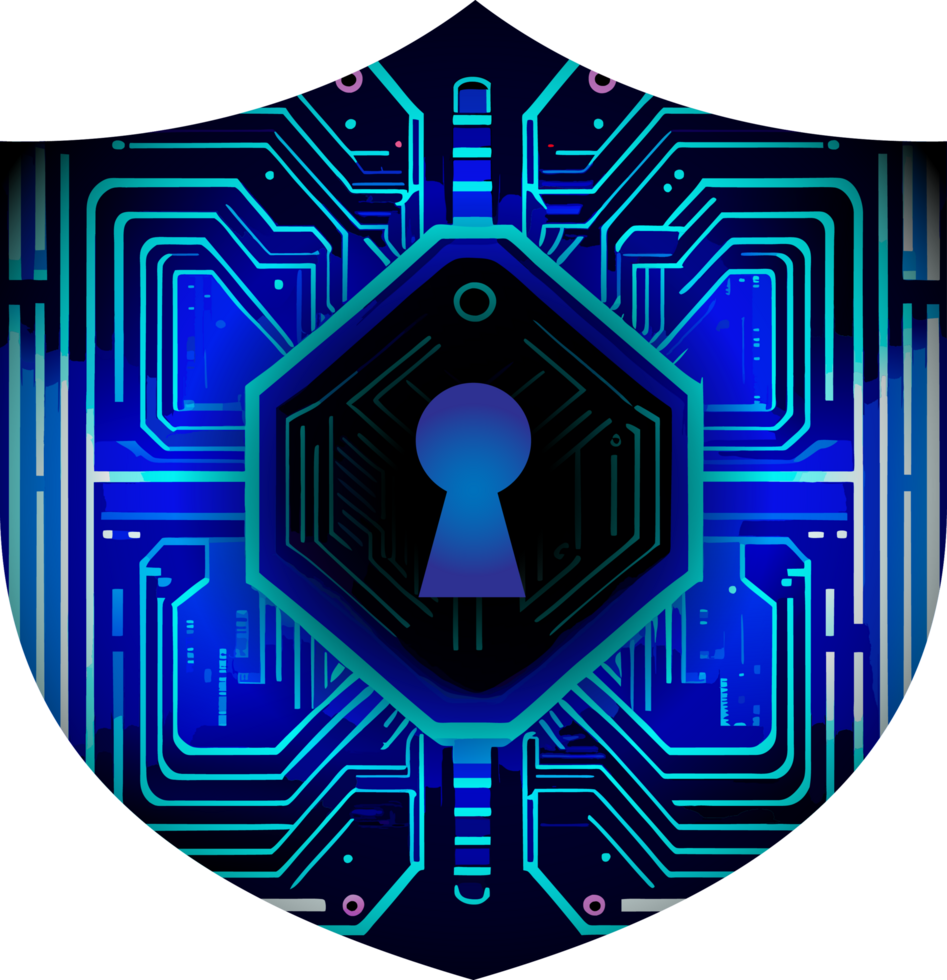 Modern Technology Shield Cybersecurity Crop-out png