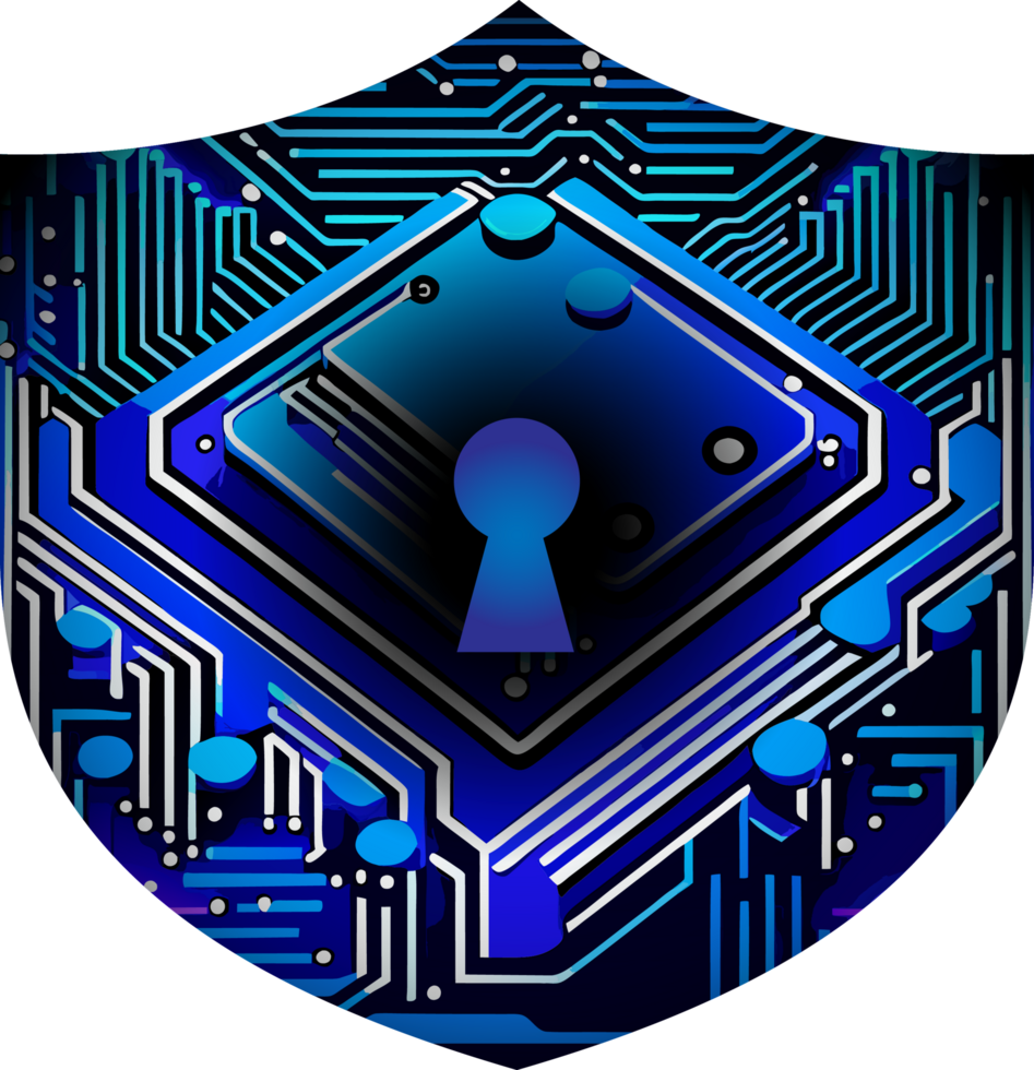 Modern Technology Shield Cybersecurity Crop-out png