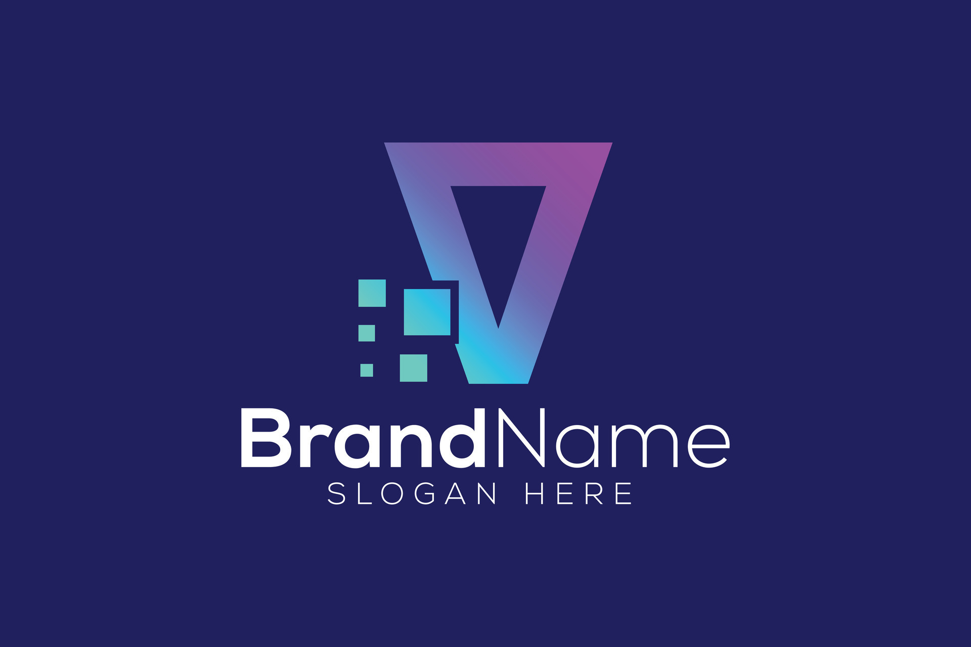 Letter V Technology logo design vector template 26413122 Vector Art at