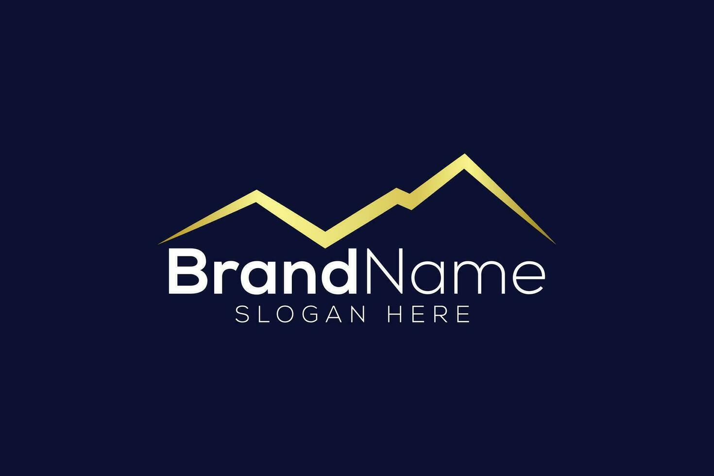 Luxurious Hill Gold Logo design vector template