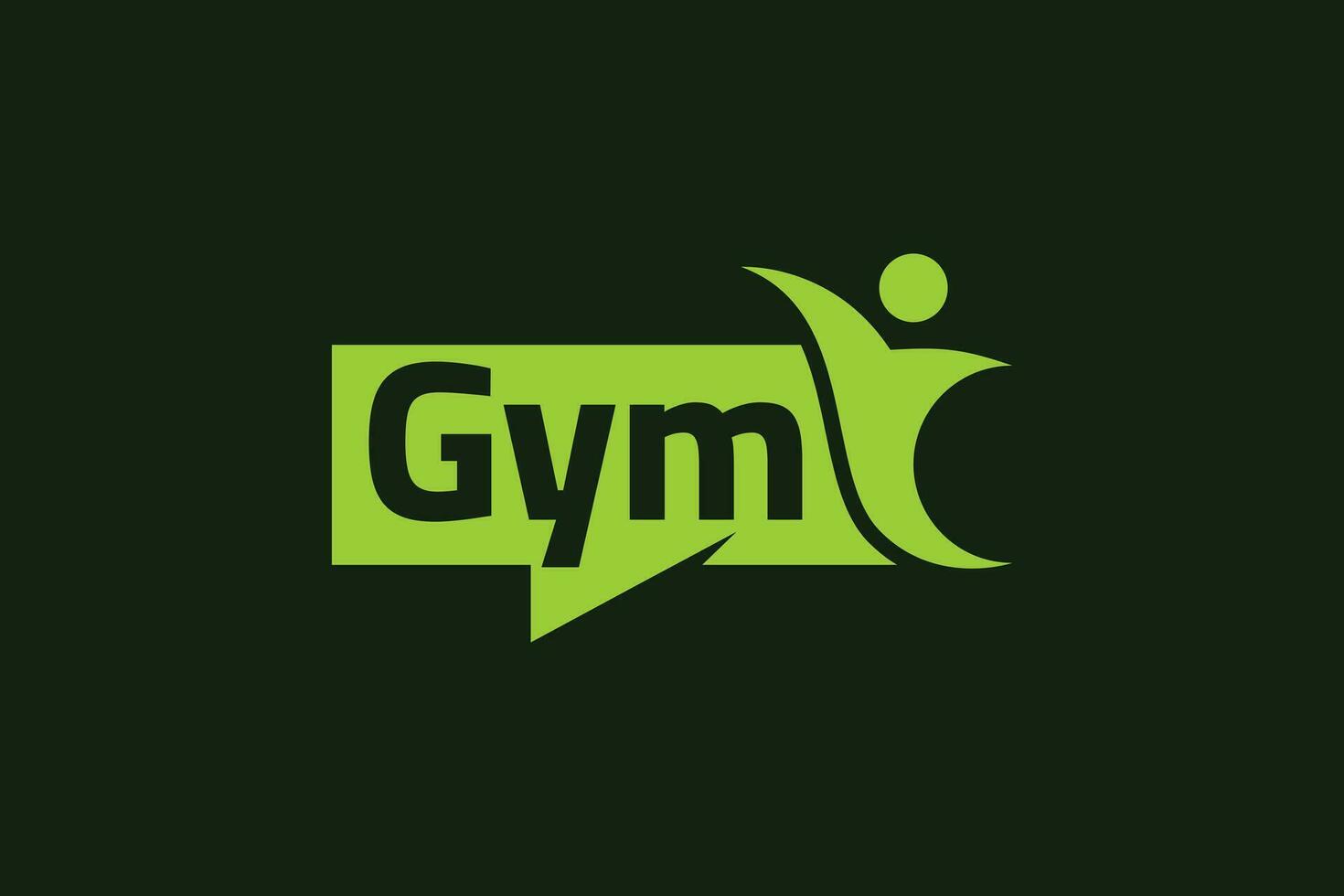 Gym Eco green leaf man logo design vector template