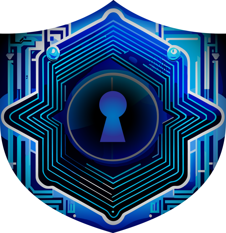 Modern Technology Shield Cybersecurity Crop-out png