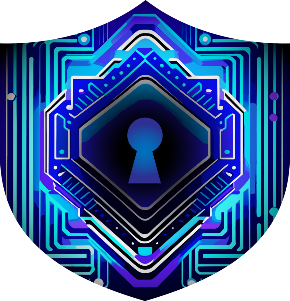 Modern Technology Shield Cybersecurity Crop-out png