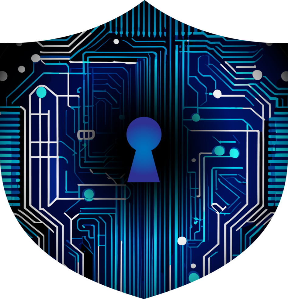 Modern Technology Shield Cybersecurity Crop-out png