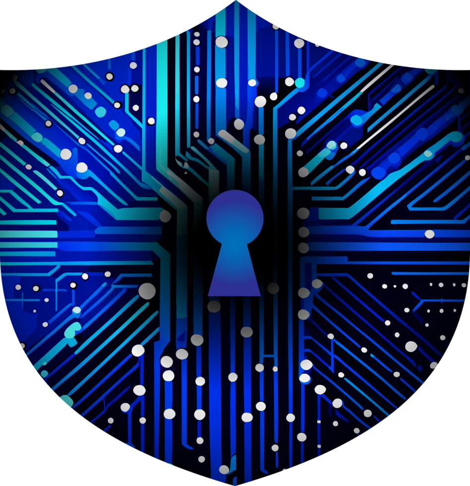 Modern Technology Shield Cybersecurity Crop-out png