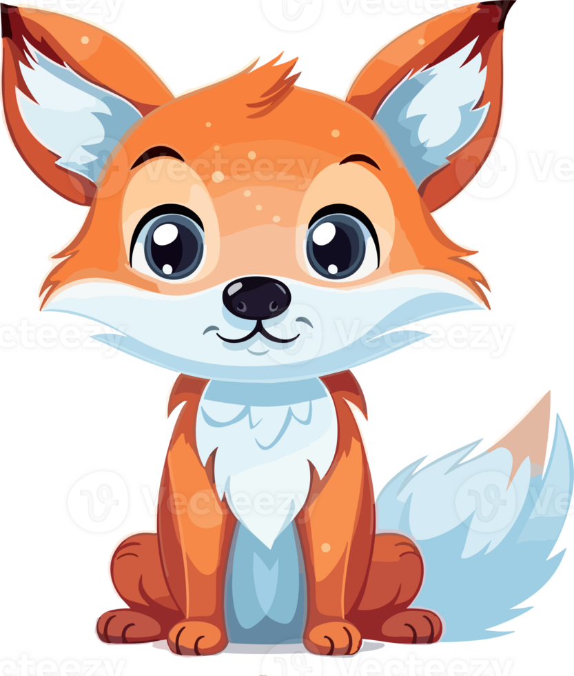 Baby Red Fox Illustration png