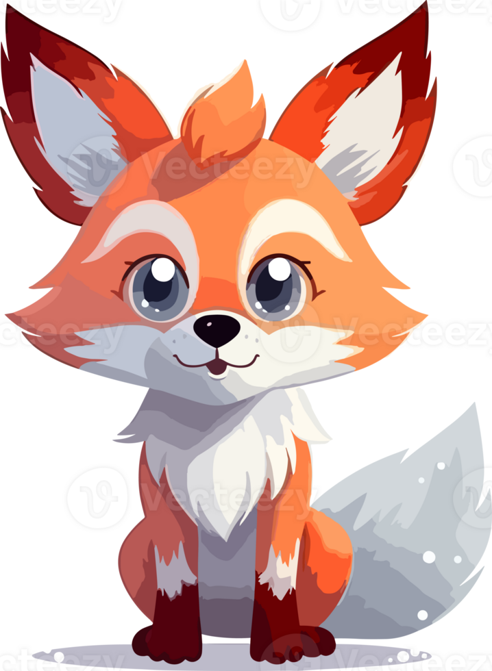 Baby Red Fox Illustration png