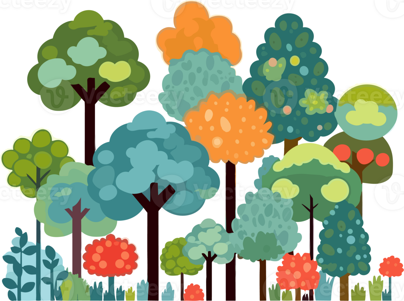 Forest Illustration, Forest design png