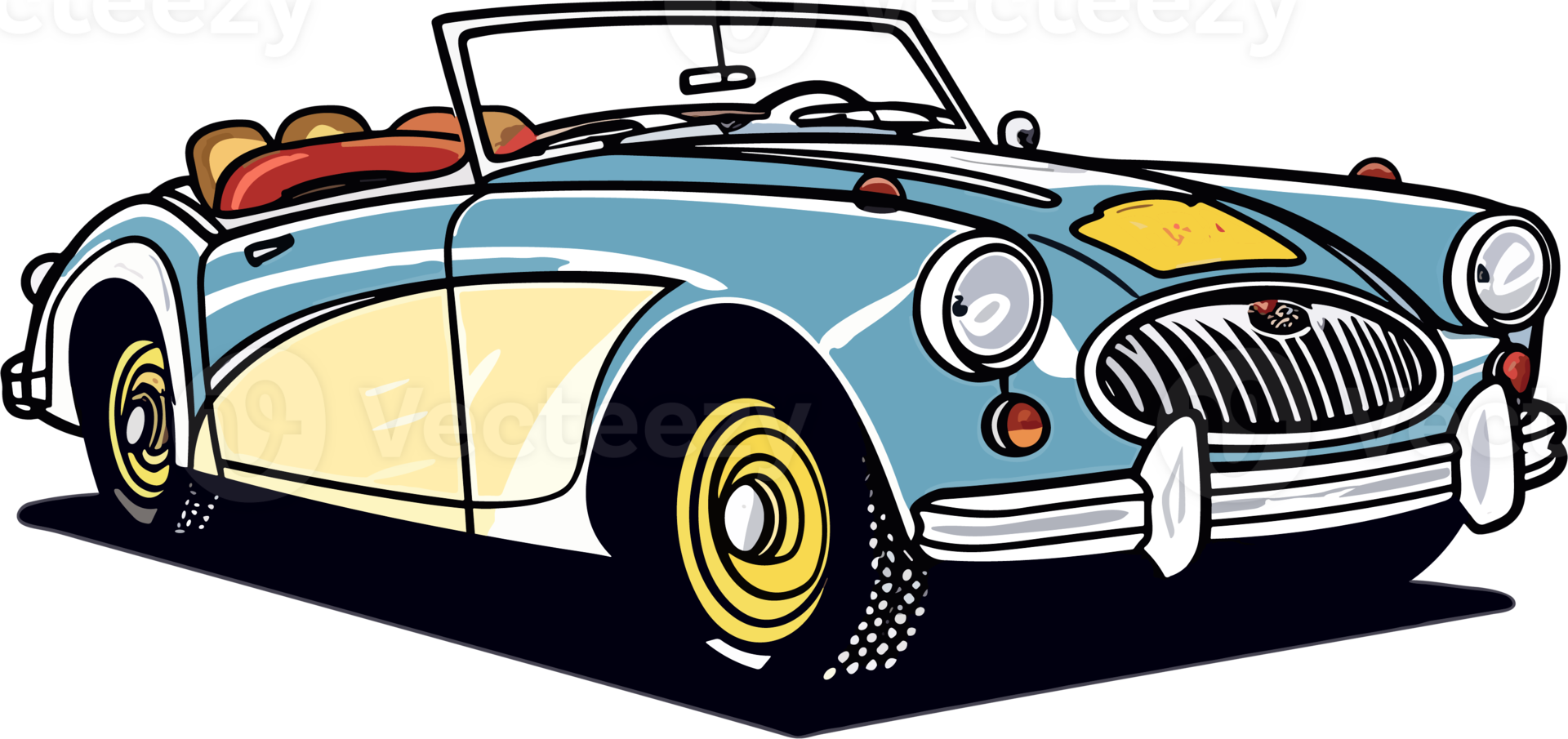 Vintage Classic Car Illustration png