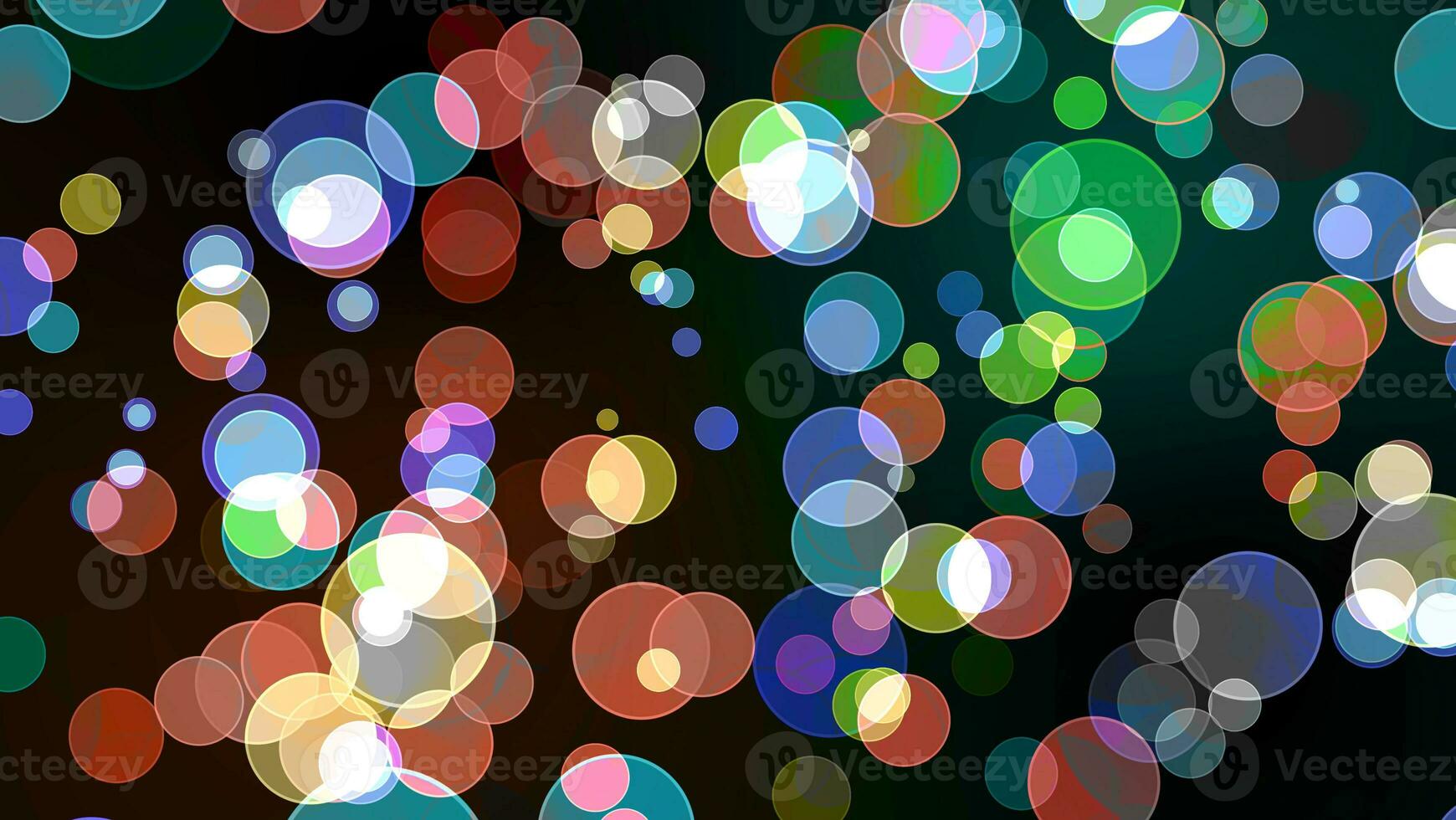 Rainbow bubble divine dimension bokeh blur absract red dark isolated photo