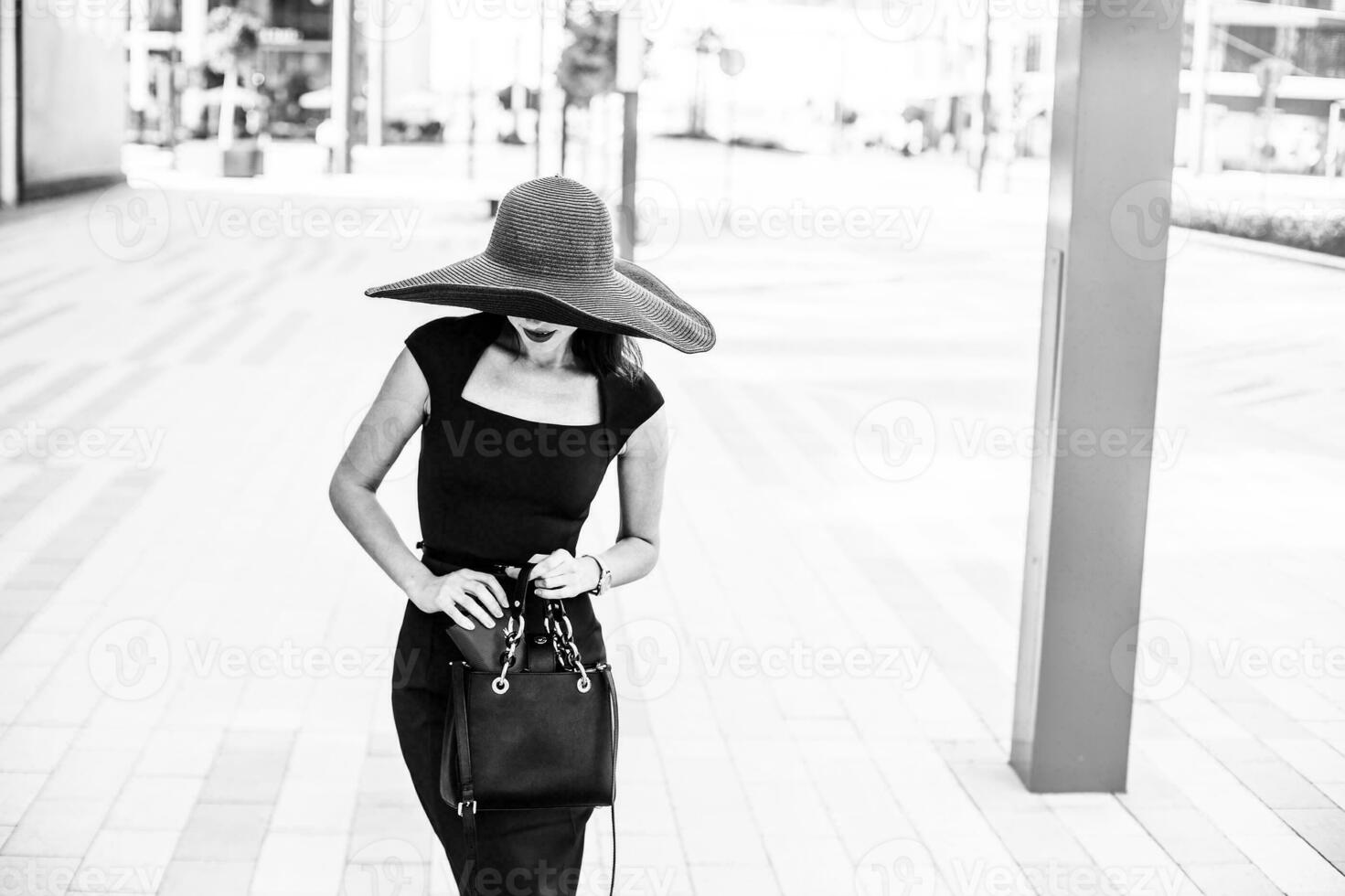 Woman in vintage clothes photo