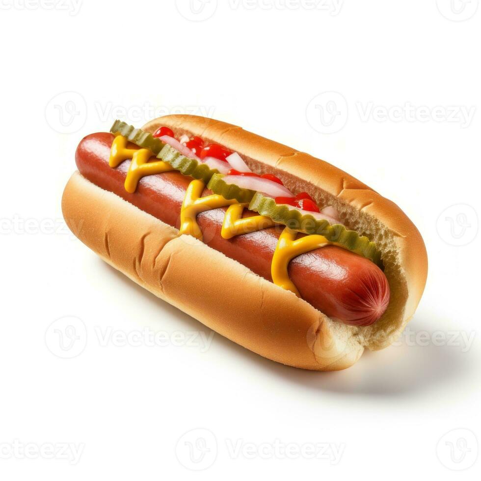 hot dog aislado foto