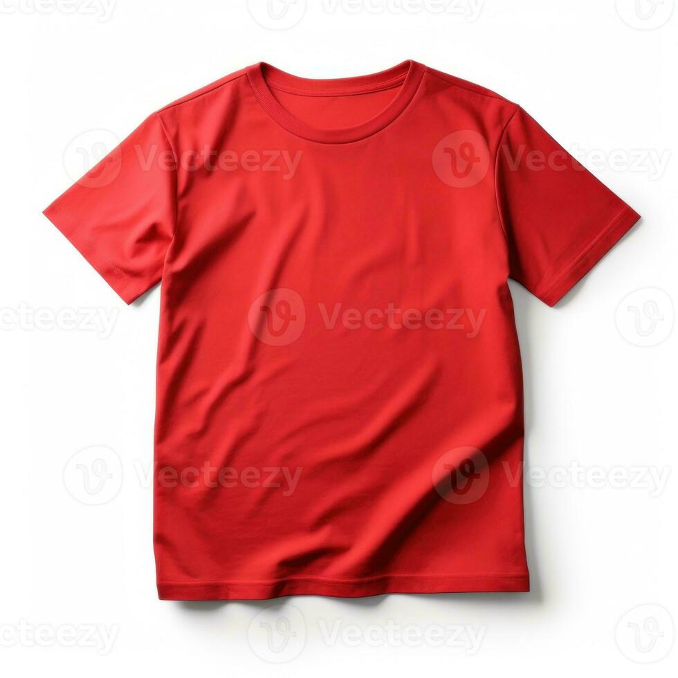 Red T-Shirt Mockup Isolated photo