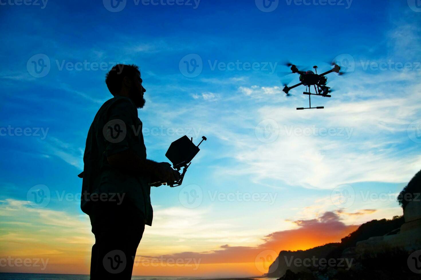 Man with a drone photo