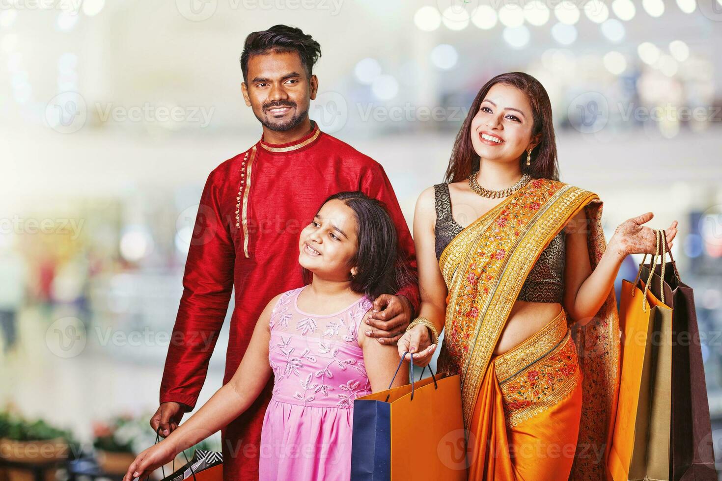 hermosa indio familia foto