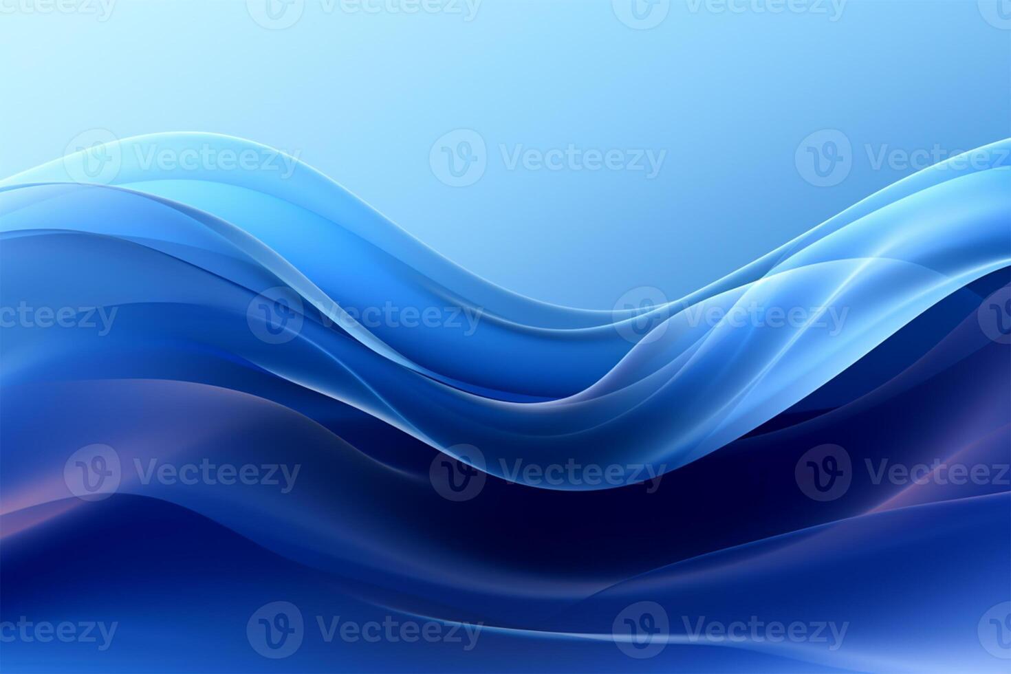 Blue abstract background with wavy lines. illustration for your design photo