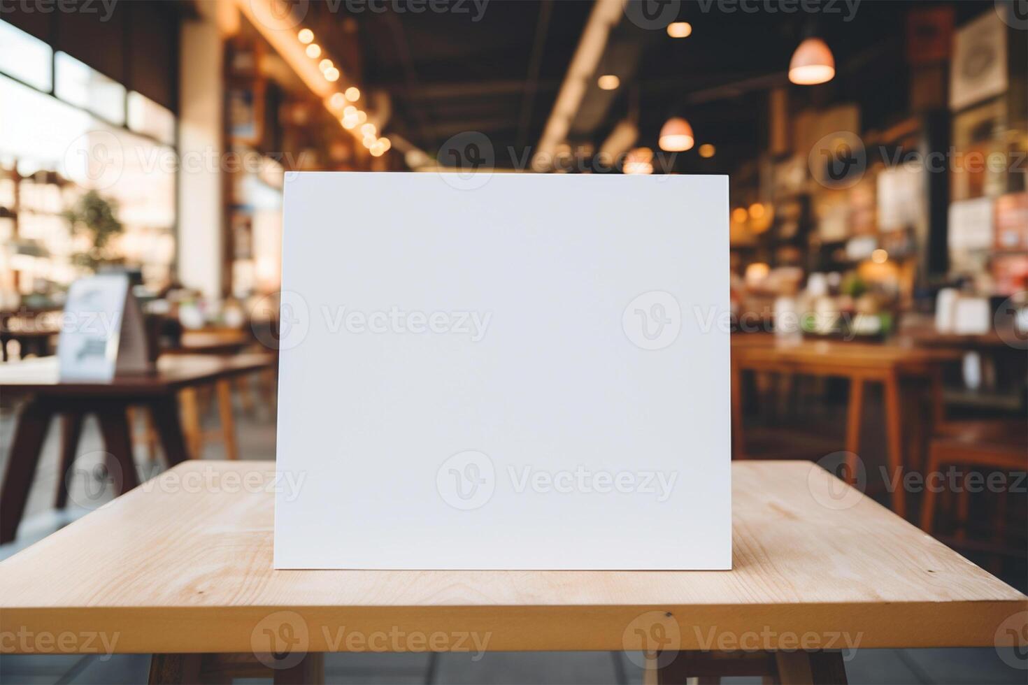 Blank board with blur supermarket photo