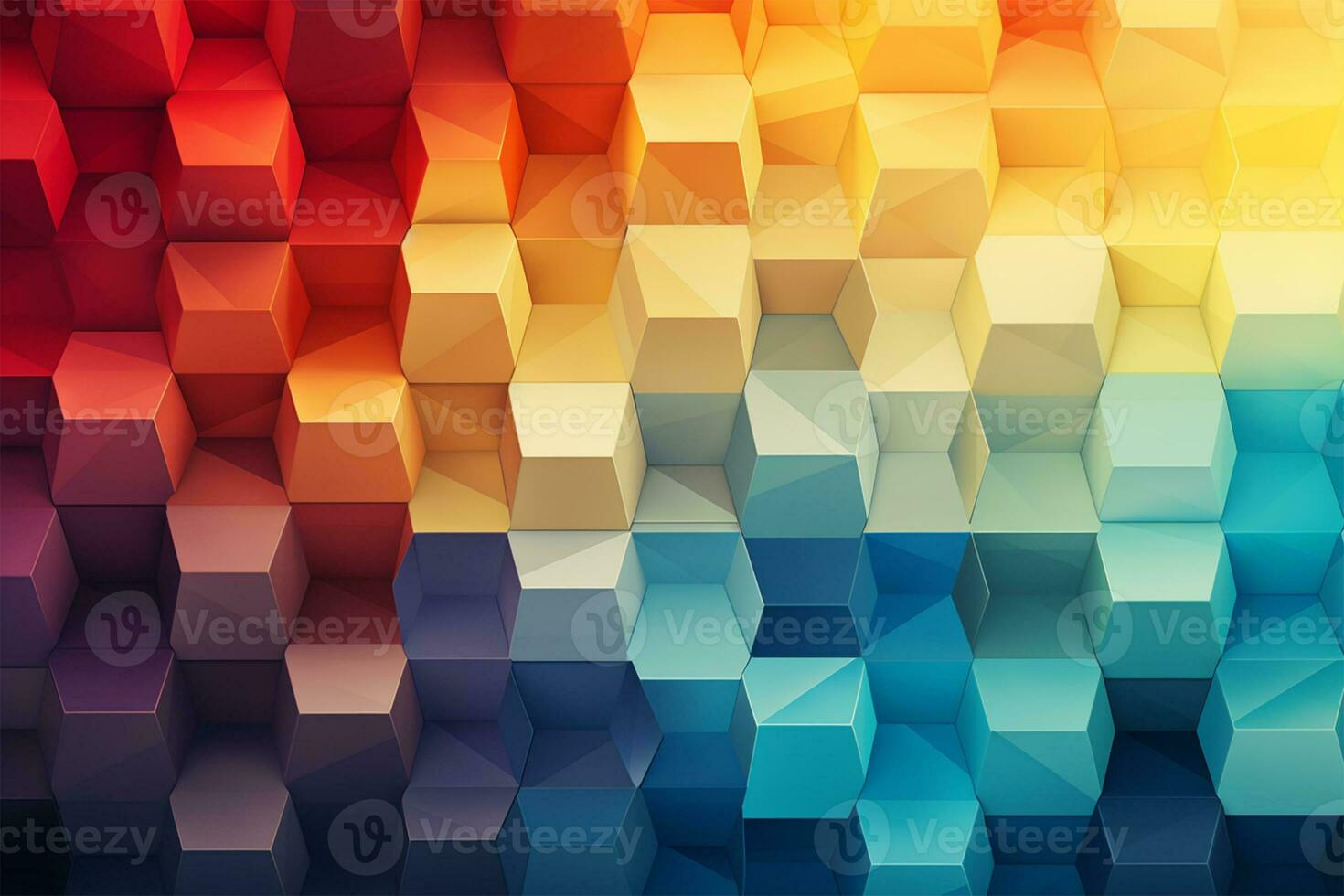 Abstract colorful geometric vector background, hexagon pattern photo