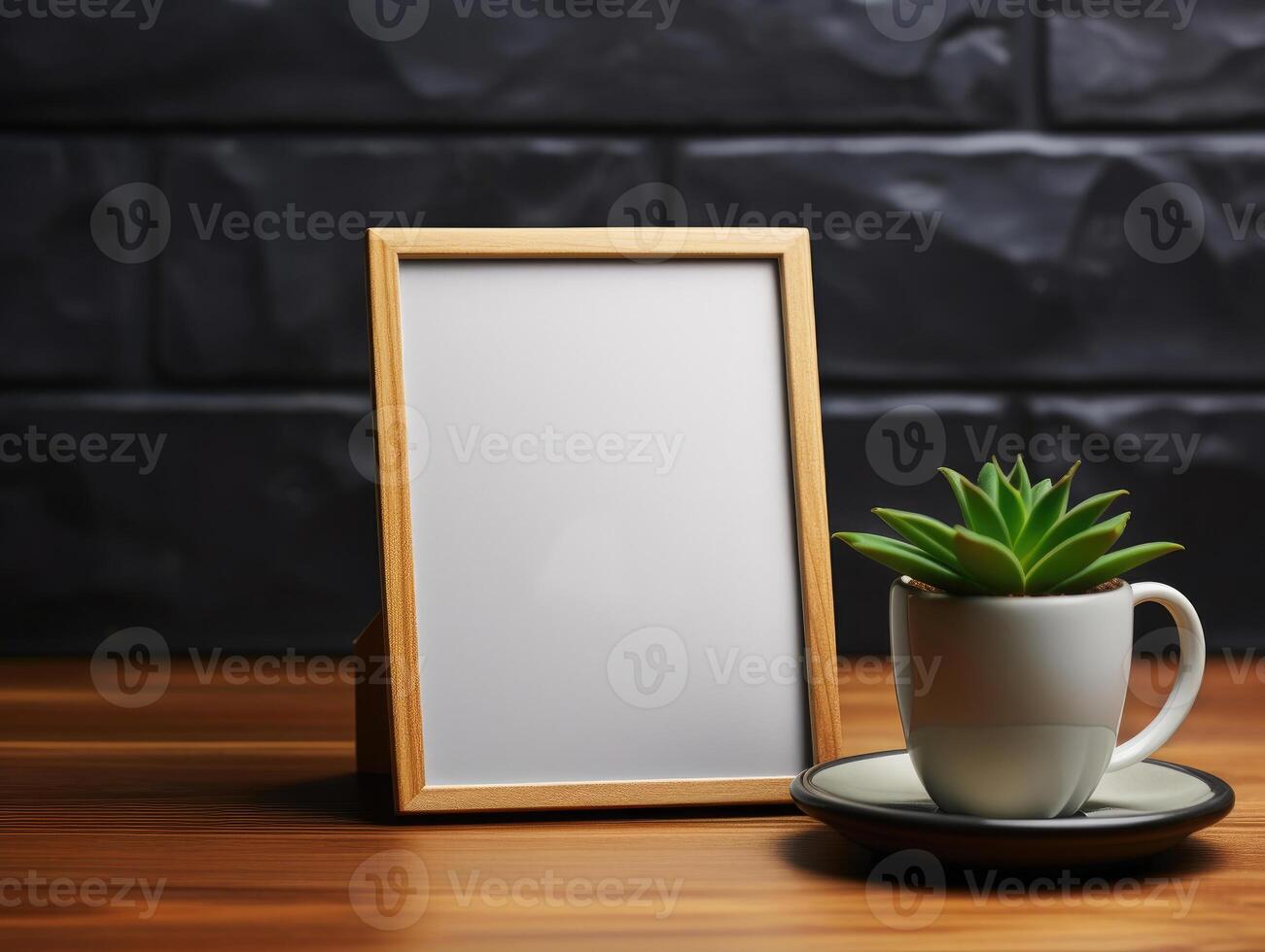 Mockup Poster Frame Interior Background , Mockups Design 3D, High-quality Mockups, Generative Ai photo