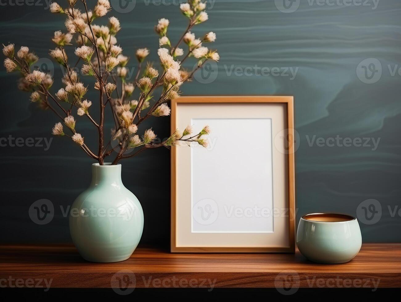 Mockup Poster Frame Interior Background , Mockups Design 3D, High-quality Mockups, photo
