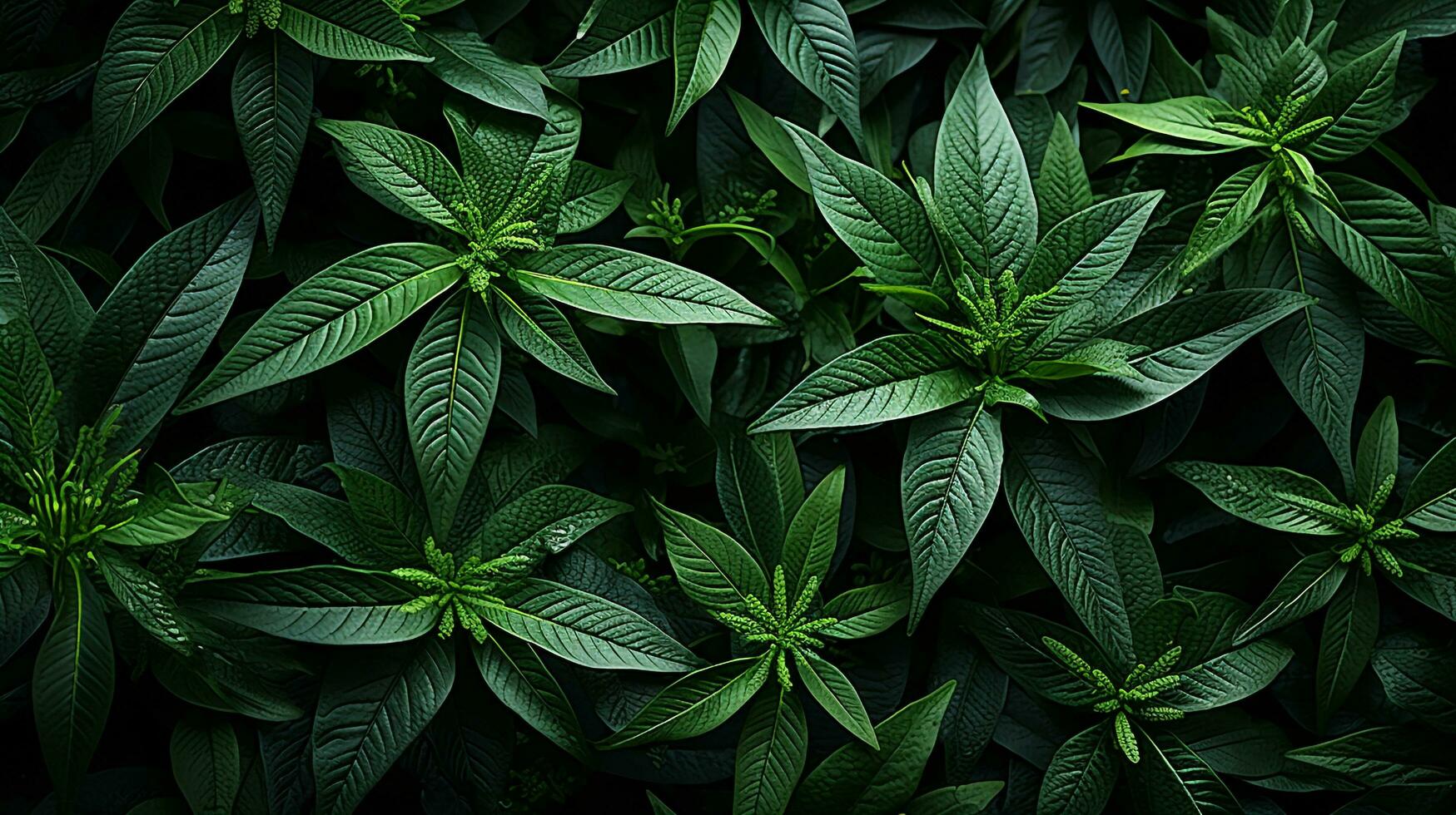 Green Leaves Background, Ai Generative photo