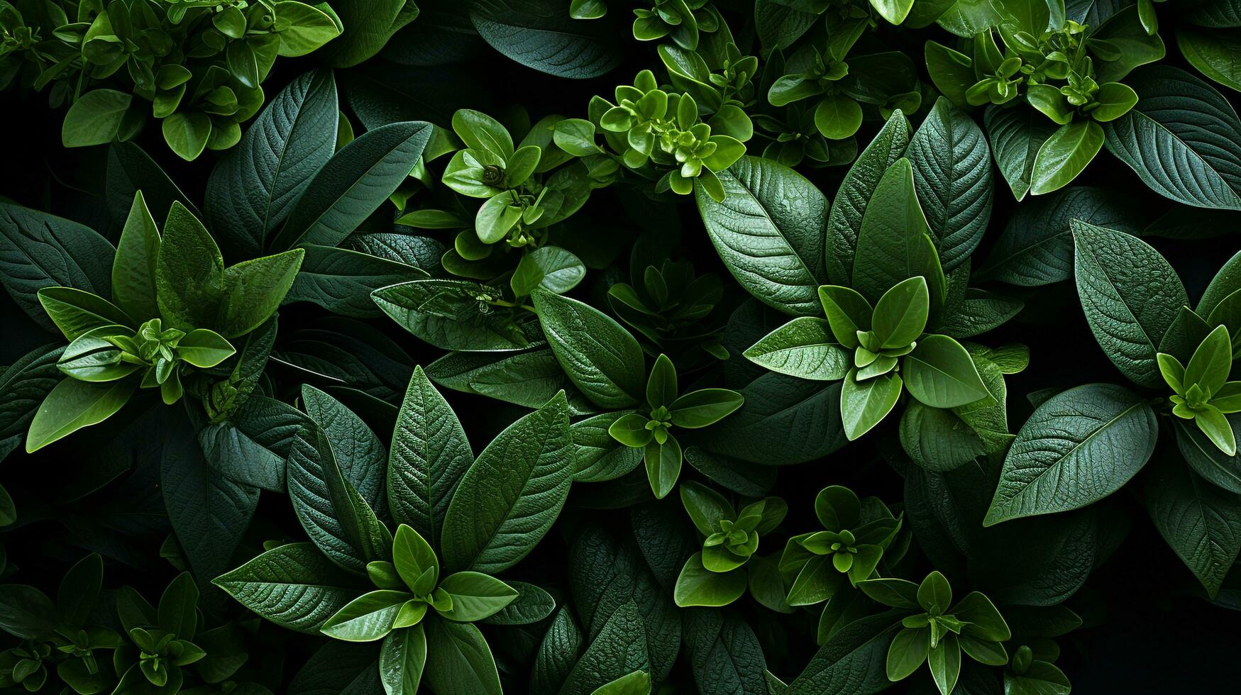 verde hojas fondo, ai generativo foto