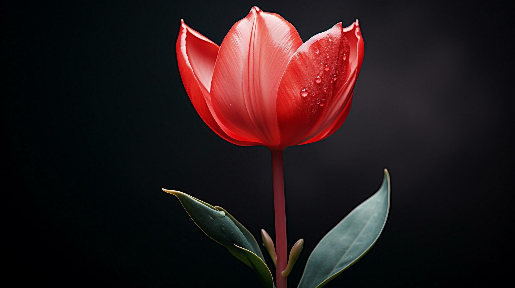 vibrante tulipán flor fondo, ai generativo foto