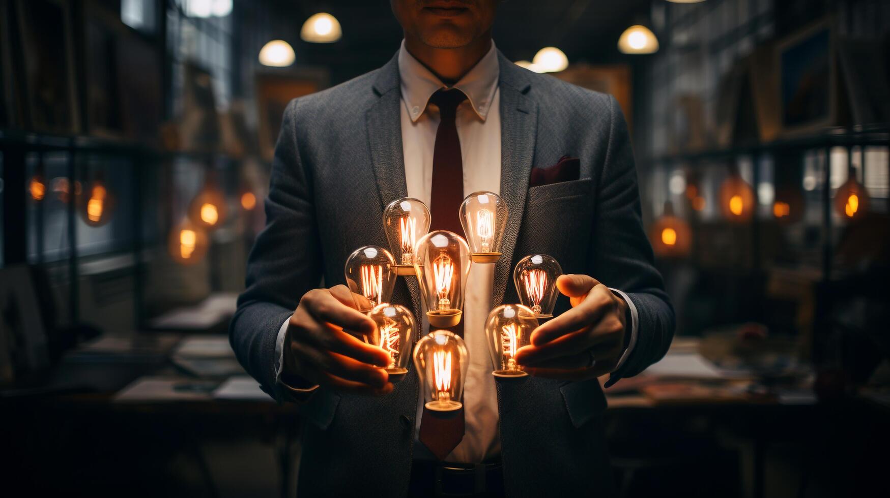 Innovative Businessman Embracing Technology A Modern Entrepreneur at the Forefront of Creative Solutions, photo
