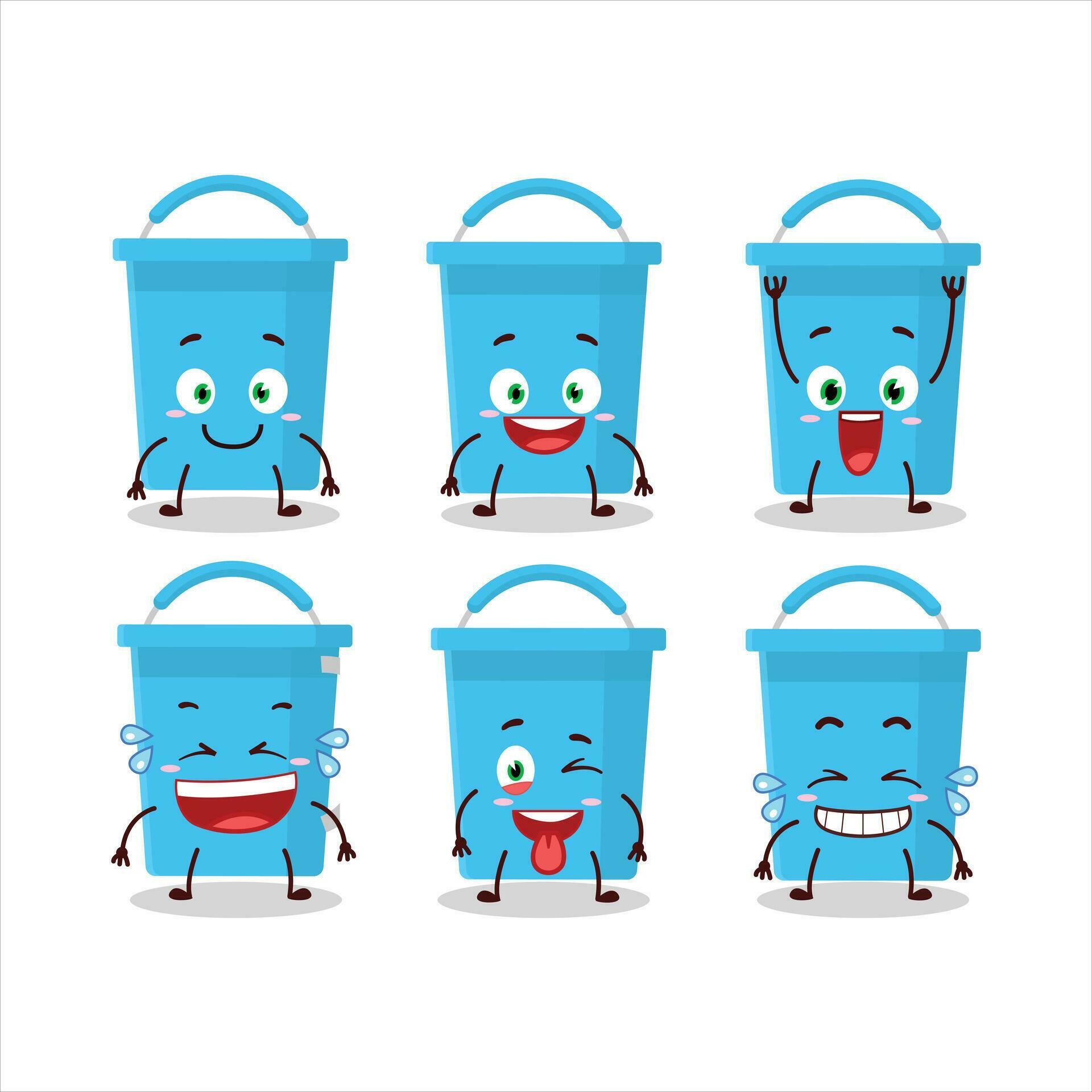 Cartoon character of blue bucket with smile expression 26416878 Vector Art at Vecteezy