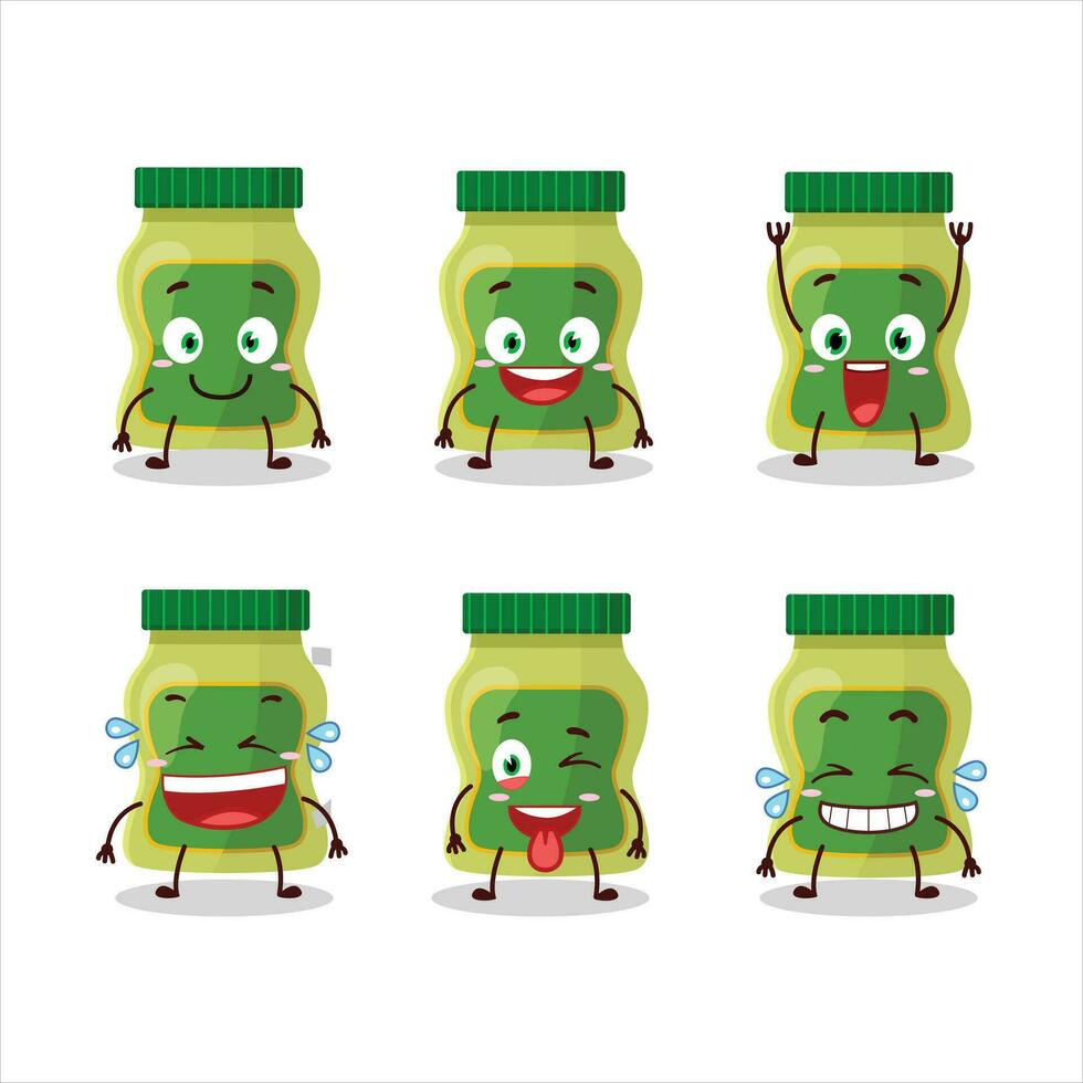 dibujos animados personaje de wasabi con sonrisa expresión vector