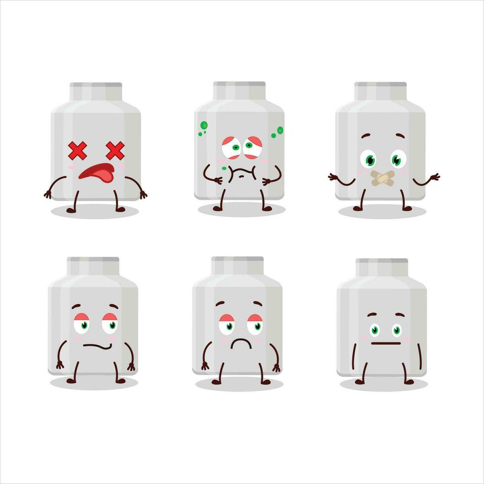 Milk can cartoon character with nope expression vector