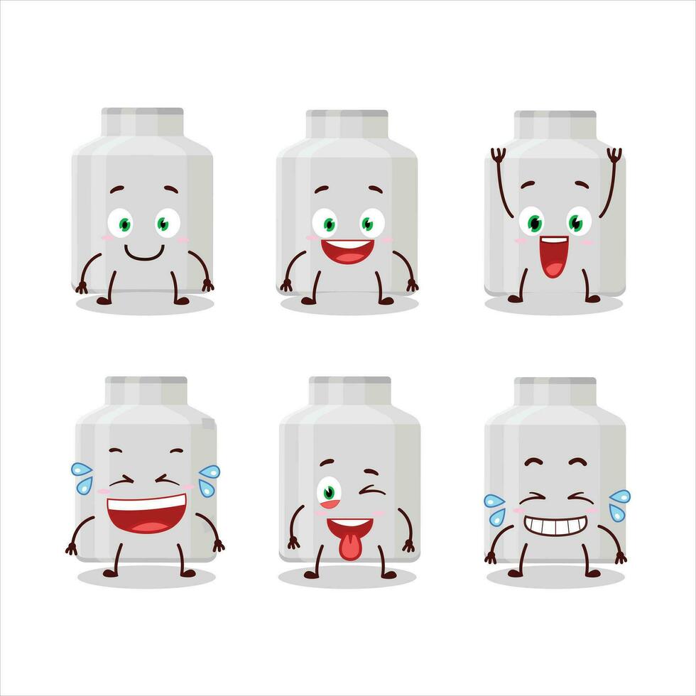 Cartoon character of milk can with smile expression vector